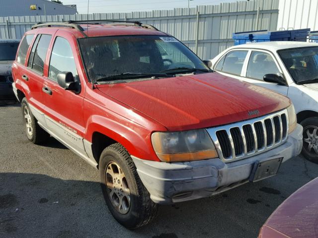 1J4G248N0YC182187 - 2000 JEEP GRAND CHER RED photo 1