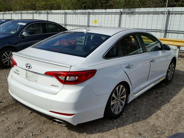 5NPE34AF0FH080953 - 2015 HYUNDAI SONATA SPO WHITE photo 4