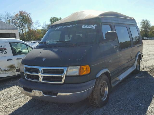 2B6HB11Z81K521813 - 2001 DODGE RAM VAN B1 GREEN photo 2