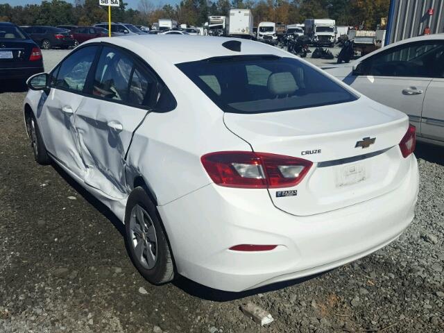 1G1BC5SM7H7109175 - 2017 CHEVROLET CRUZE LS WHITE photo 3