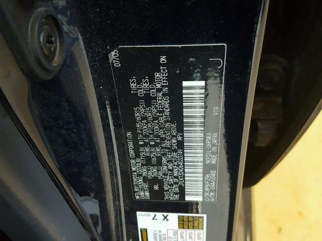 JTLKT324264033749 - 2006 TOYOTA SCION XB Көк фото 10