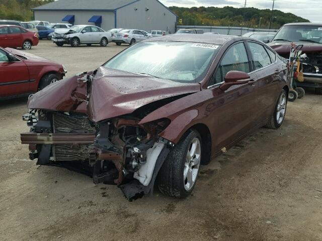 3FA6P0H79GR339587 - 2016 FORD FUSION SE BURGUNDY photo 2