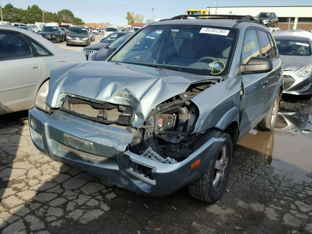 KM8JM12B05U184638 - 2005 HYUNDAI TUCSON GL BLUE photo 2