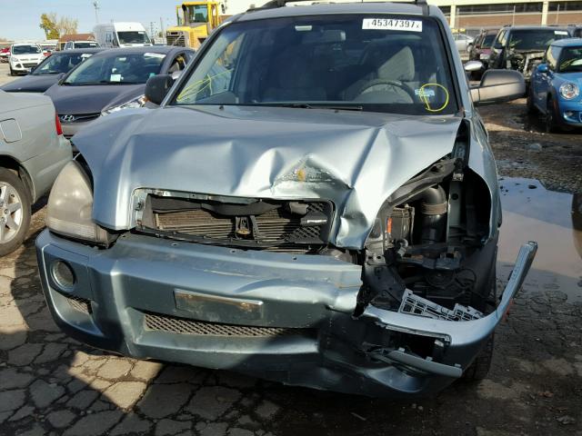 KM8JM12B05U184638 - 2005 HYUNDAI TUCSON GL BLUE photo 9