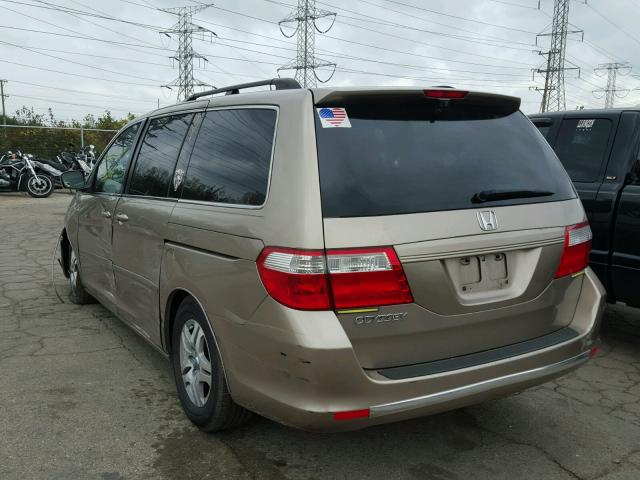 5FNRL38667B130322 - 2007 HONDA ODYSSEY EX GOLD photo 3