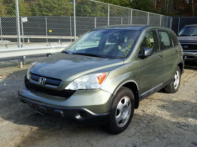 5J6RE48378L021219 - 2008 HONDA CR-V LX GREEN photo 2