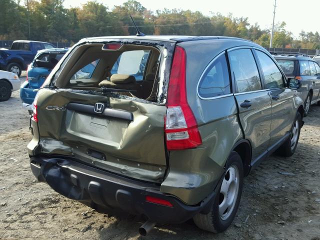 5J6RE48378L021219 - 2008 HONDA CR-V LX GREEN photo 4