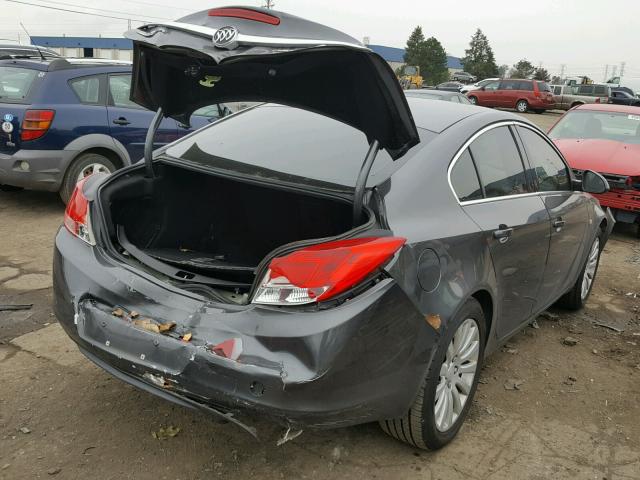 W04GW5EV5B1124318 - 2011 BUICK REGAL CXL GRAY photo 4