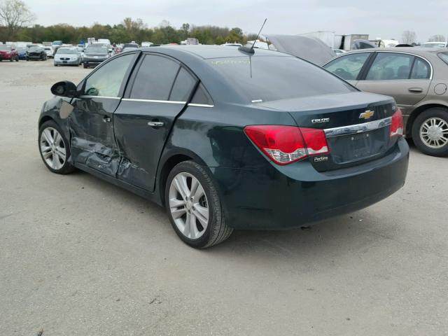 1G1PG5SB6F7266072 - 2015 CHEVROLET CRUZE LTZ GREEN photo 3