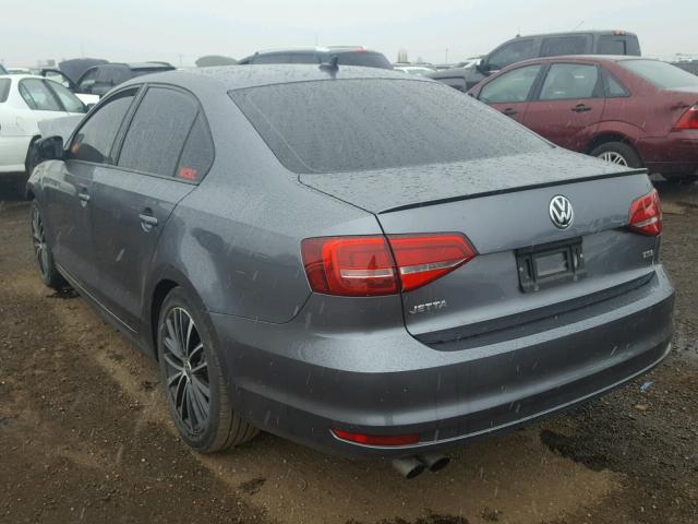 3VWD17AJ9FM320533 - 2015 VOLKSWAGEN JETTA SE CHARCOAL photo 3