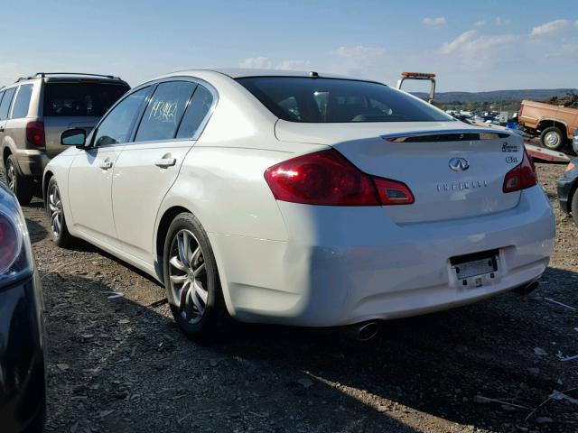 JNKBV61F97M801124 - 2007 INFINITI G35 WHITE photo 3