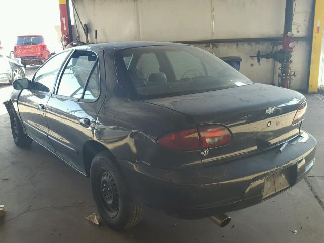 1G1JC524X17230526 - 2001 CHEVROLET CAVALIER B BLACK photo 3