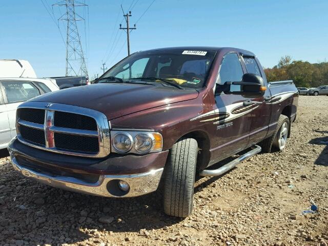 1D7HA18N44S737773 - 2004 DODGE RAM 1500 S MAROON photo 2