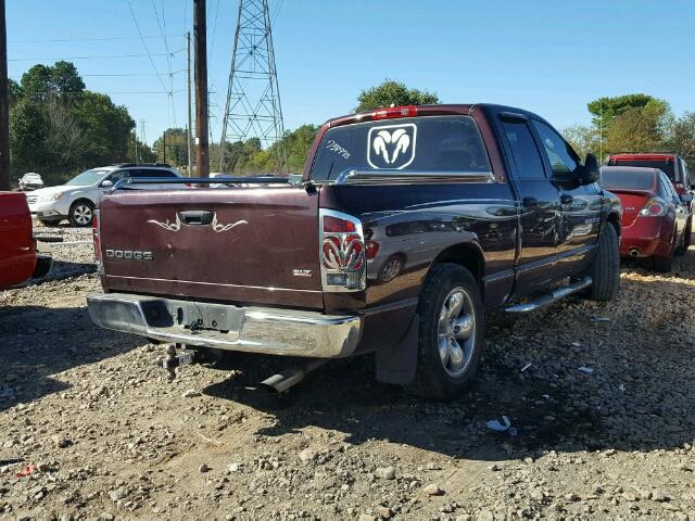 1D7HA18N44S737773 - 2004 DODGE RAM 1500 S MAROON photo 4