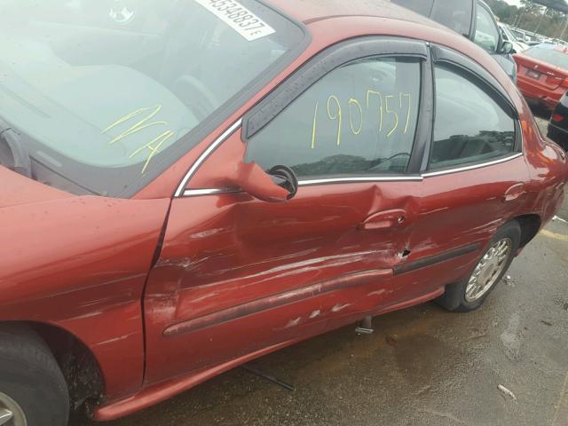 1MEFM50U7WG631633 - 1998 MERCURY SABLE GS MAROON photo 9