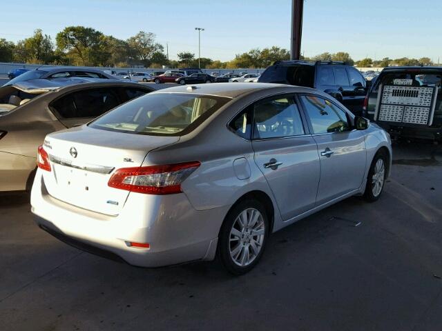 3N1AB7AP3DL788044 - 2013 NISSAN SENTRA S SILVER photo 4