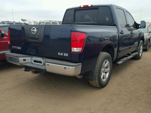 1N6AA07C98N318387 - 2008 NISSAN TITAN BLUE photo 4