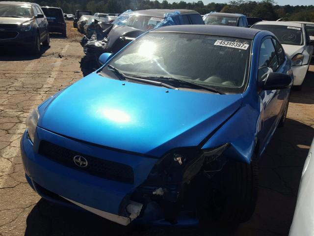 JTKDE3B74A0315375 - 2010 TOYOTA SCION TC BLUE photo 2