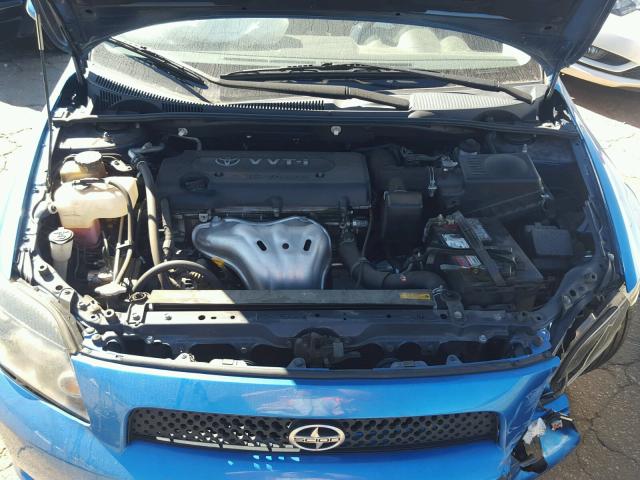 JTKDE3B74A0315375 - 2010 TOYOTA SCION TC BLUE photo 7