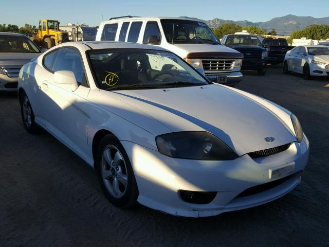 KMHHM65D16U222856 - 2006 HYUNDAI TIBURON GS WHITE photo 1