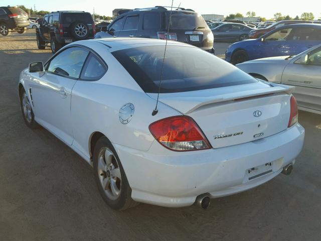 KMHHM65D16U222856 - 2006 HYUNDAI TIBURON GS WHITE photo 3