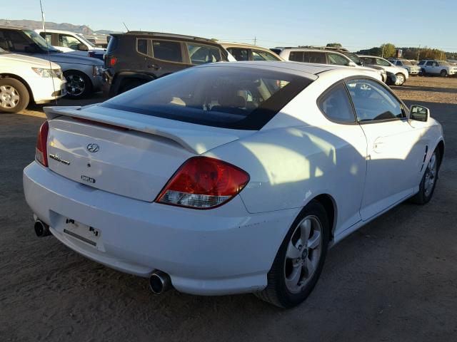 KMHHM65D16U222856 - 2006 HYUNDAI TIBURON GS WHITE photo 4