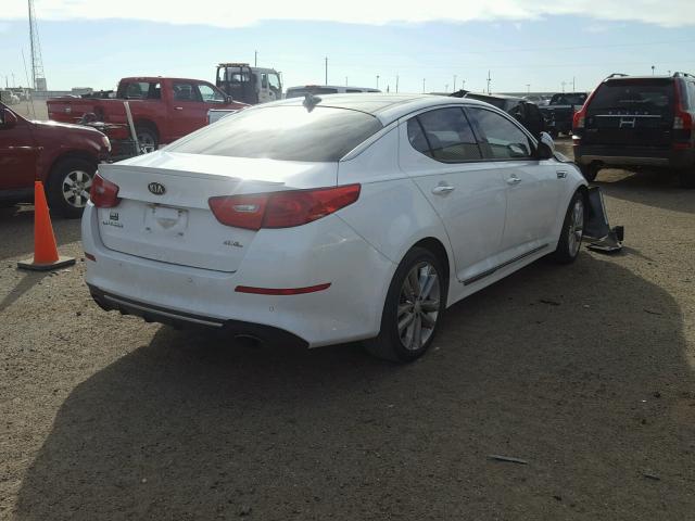 5XXGR4A65FG409441 - 2015 KIA OPTIMA SX WHITE photo 4