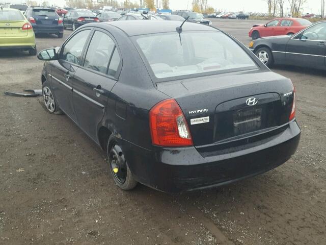 KMHCN45C66U038726 - 2006 HYUNDAI ACCENT GLS BLACK photo 3