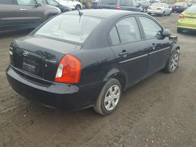 KMHCN45C66U038726 - 2006 HYUNDAI ACCENT GLS BLACK photo 4