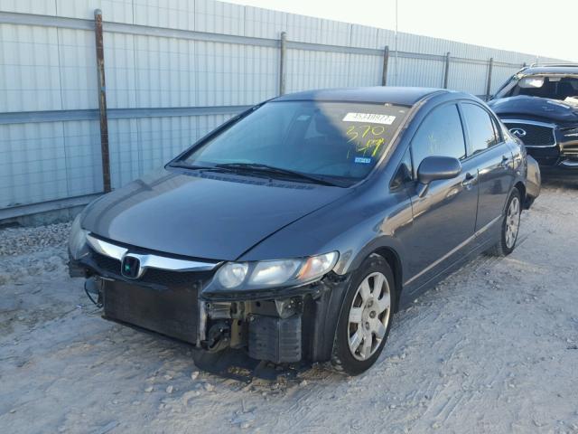 2HGFA16509H370147 - 2009 HONDA CIVIC LX GRAY photo 2