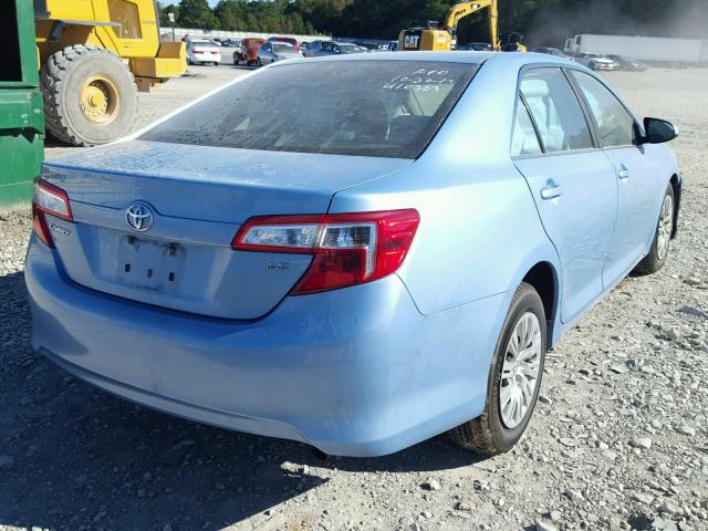 4T1BF1FK7CU544302 - 2012 TOYOTA CAMRY BASE BLUE photo 4