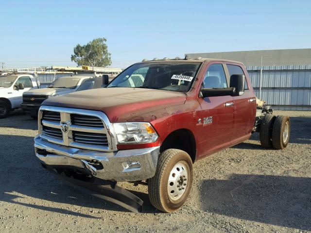 3C63RRHL9HG527524 - 2017 RAM 3500 SLT MAROON photo 2