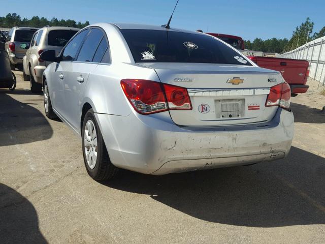 1G1PD5SH0C7282406 - 2012 CHEVROLET CRUZE LS SILVER photo 3