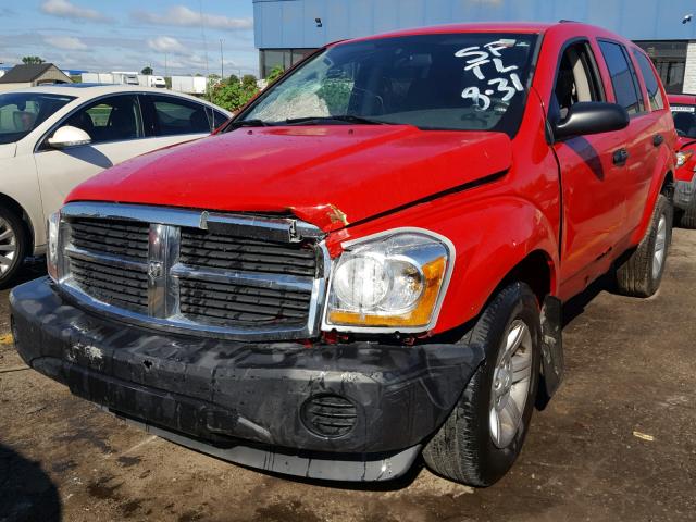 1D4HD38K84F161426 - 2004 DODGE DURANGO ST RED photo 2