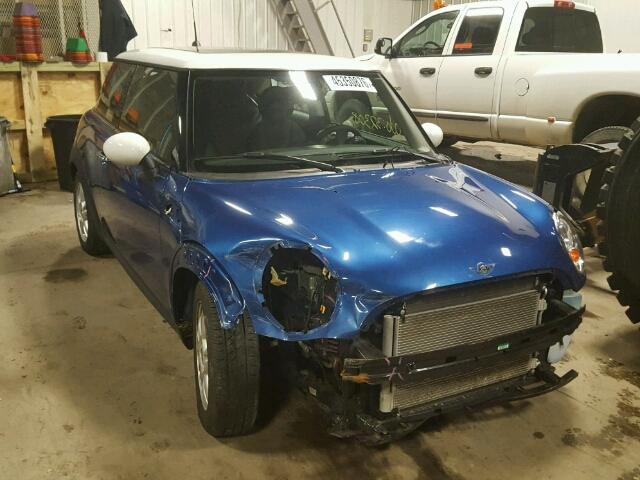 WMWSU3C50DT683499 - 2013 MINI COOPER BLUE photo 1