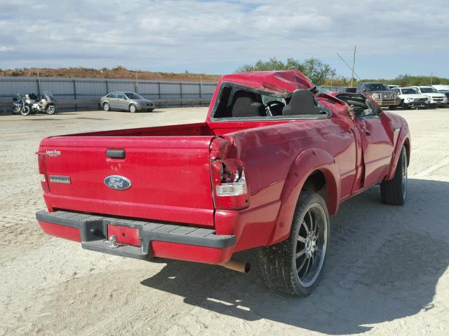 1FTYR10U58PA60196 - 2008 FORD RANGER RED photo 4