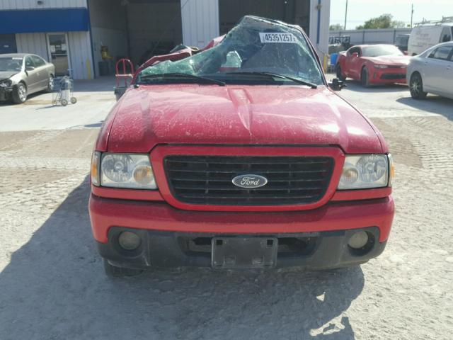 1FTYR10U58PA60196 - 2008 FORD RANGER RED photo 9