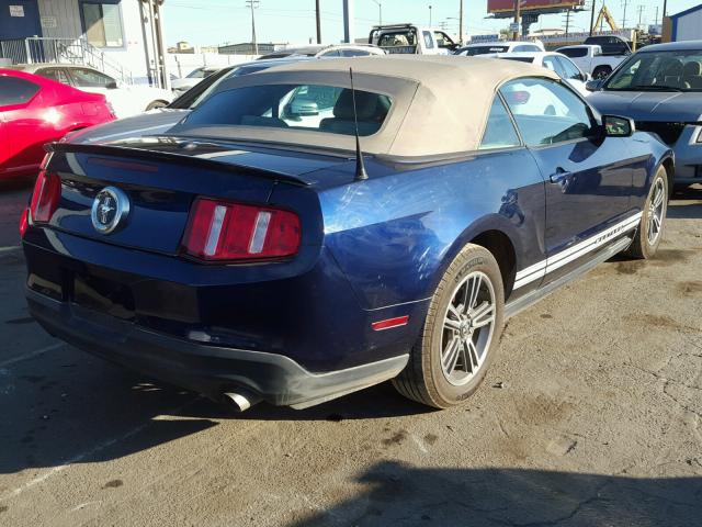 1ZVBP8EN1A5179447 - 2010 FORD MUSTANG BLUE photo 4