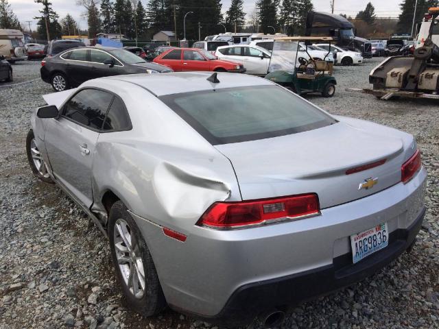 2G1FE1E3XE9321375 - 2014 CHEVROLET CAMARO LS SILVER photo 3