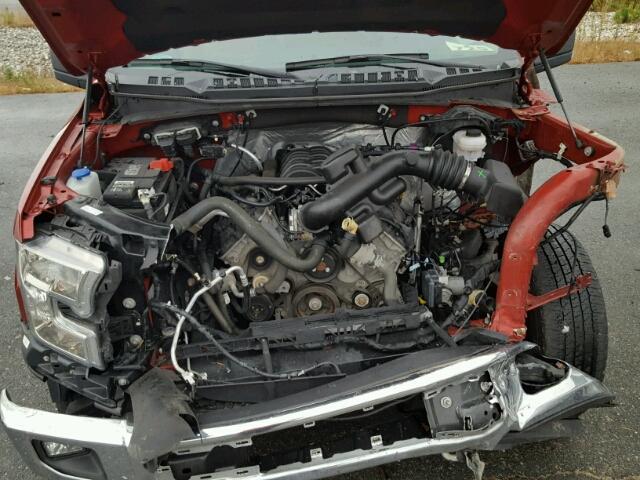 1FTEW1EF8FFB53674 - 2015 FORD F150 RED photo 7