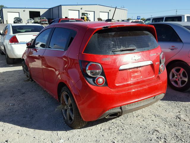 1G1JG6SB8F4139935 - 2015 CHEVROLET SONIC RS RED photo 3