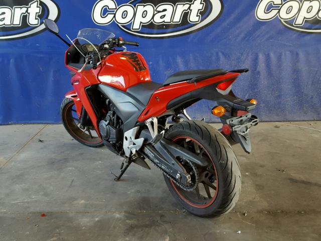 MLHPC4412D5003469 - 2013 HONDA CBR500 R RED photo 3