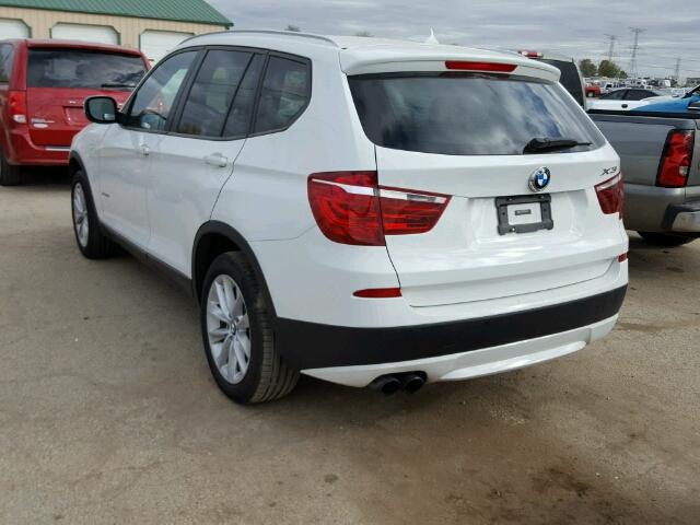 5UXWX9C55D0D04773 - 2013 BMW X3 XDRIVE2 Biały zdjęcie 3
