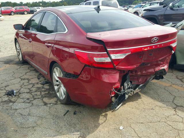 KMHFH4JG6DA298927 - 2013 HYUNDAI AZERA GLS RED photo 3