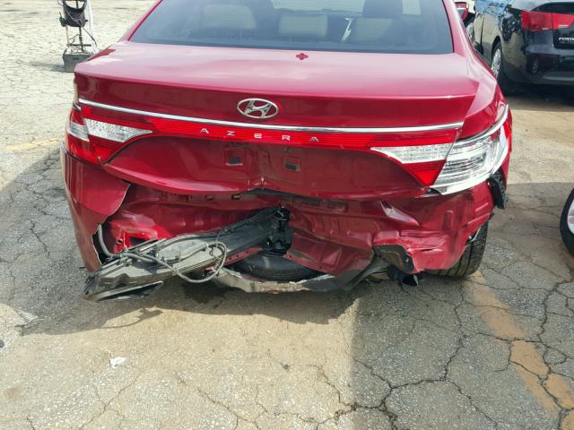 KMHFH4JG6DA298927 - 2013 HYUNDAI AZERA GLS RED photo 9