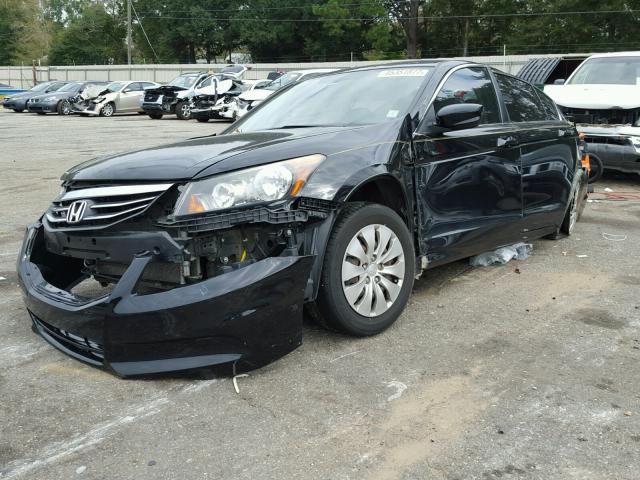 1HGCP2F35CA068011 - 2012 HONDA ACCORD LX BLACK photo 2