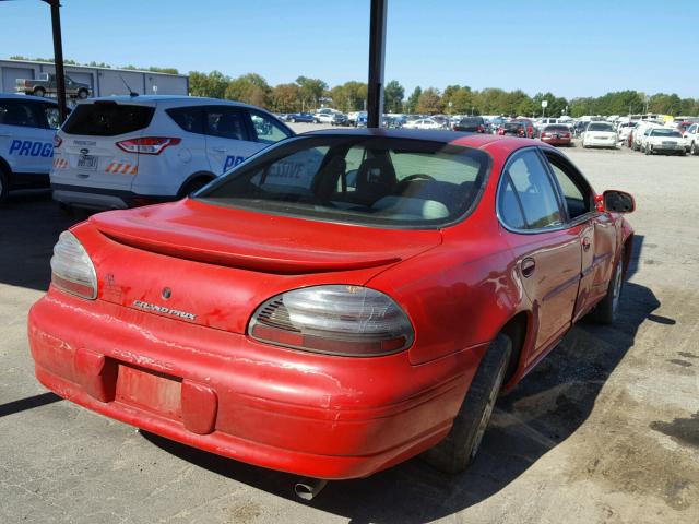 1G2WJ52K5XF206784 - 1999 PONTIAC GRAND PRIX RED photo 4