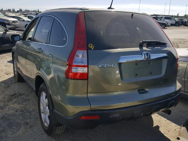 JHLRE38747C059978 - 2007 HONDA CR-V EXL GREEN photo 3