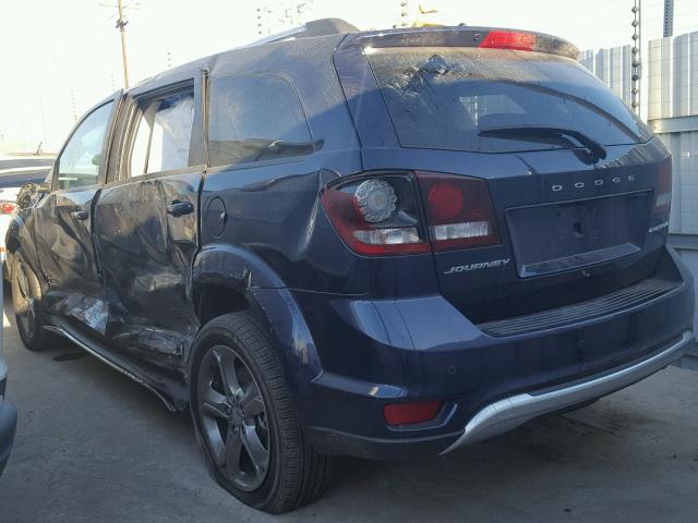 3C4PDCGB3HT582587 - 2017 DODGE JOURNEY CR BLUE photo 3