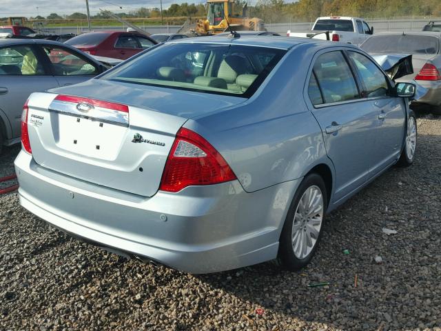 3FADP0L35AR263594 - 2010 FORD FUSION BLUE photo 4